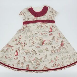 Trish‎ Scully Whimsical Animal Toile Dress 4 Whimsigoth Gemstone Coquette